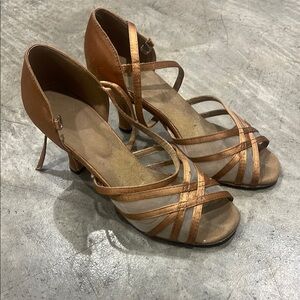 Elegant Brown Strappy Heels